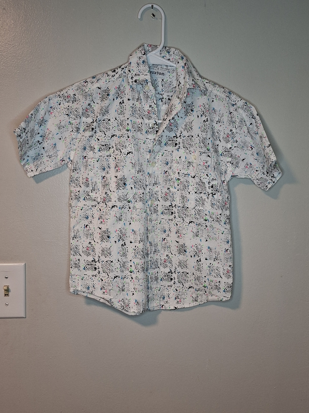 2 Piece Brixton White Short-Sleeve Printed Camp Shirt